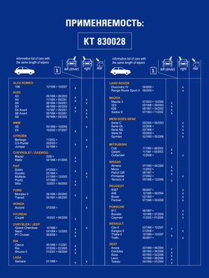 Щетка стеклоочистителя универсальная бескаркасная 525mm,10 адаптеров КТ 830028 kt830028 Kraft