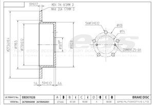 Диск тормозной ebd07028 Eas Ultimate