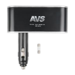 Разветвитель прикуривателя AVS 12/24 (на 3 выхода+USB) CS312U
