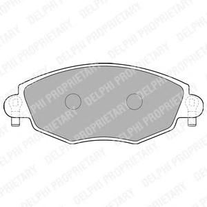 Комплект тормозных колодок, дисковый тормоз LP1533 Delphi