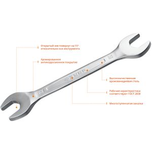 ЗУБР  32 шт, 6 - 32 мм, набор комбинированных и рожковых гаечных ключей, Профессионал (27086-H32)