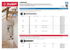 Саморезы СГД гипсокартон-дерево, 51 х 3.5 мм, 40 шт, фосфатированные, ЗУБР Профессионал 30003635051 Зубр