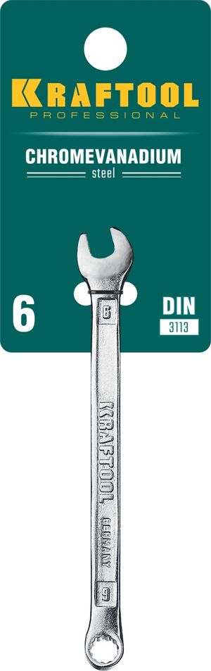 KRAFTOOL  6 мм, комбинированный гаечный ключ (27079-06)