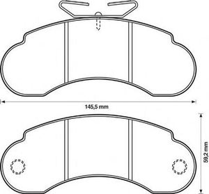 Комплект тормозных колодок, дисковый тормоз 571521B Bendix