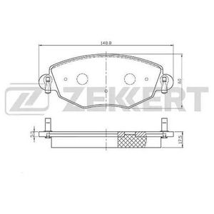 Комплект тормозных колодок bs1673 Zekkert