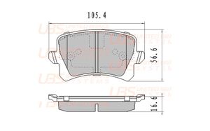 Колодки тормозные задние дисковые к-кт для Seat Alhambra 2010>