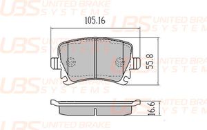 Колодки тормозные задние дисковые к-кт для VW Golf VI 2009-2013