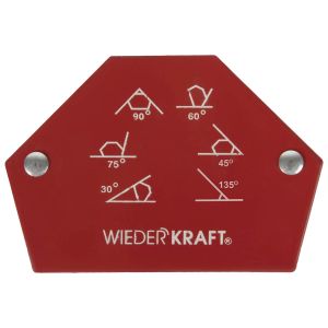 WIEDERKRAFT Сварочный магнит выставляемые углы град. 30;45;60;75;90;135 усилие 25Lbs WDK-65025