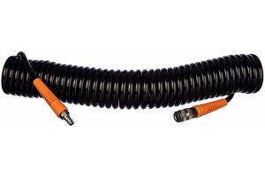 Шланг пневматический полиуретановый с фитингами БРС. Витой, длина до 10метров, 8*12мм, рабочее давле