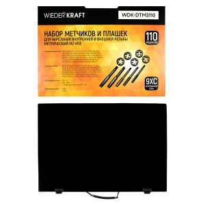 Набор метчиков и плашек WDK-DTM3110  применяется для нарезания внутренних и наружных резьб. Работает