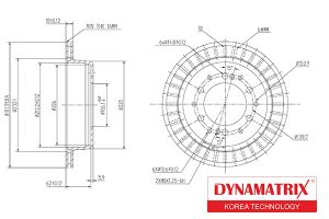 Диск тормозной TOYOTA LAND CRUISER 93-, DBD1743 Dynamatrix-Korea