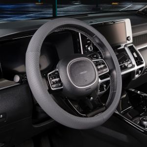 Оплетка натуральная кожа M (37-39 см) SKYWAY Base Real-1 Серая