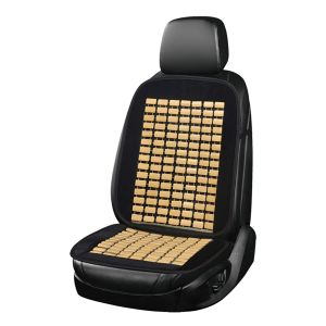 Накидка сиденья массажная SKYWAY Massage-01 бамбук/полиэстер черно/бежевый 1 шт