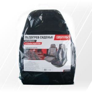 Подогрев сиденья со спинкой  SKYWAY с терморегулятором (2 режима) 118х53см 12V Черный 2,5А-3А