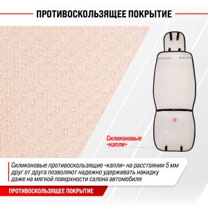 Накидка сиденья меховая искусственная мутон 5 предм. SKYWAY ARCTIC Черный Соты