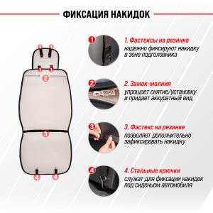 Накидка сиденья меховая искусственная мутон 2 предм. SKYWAY ARCTIC Серый Гладкая