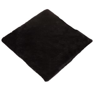 Накидка сиденья меховая искусственная мутон 1 предм. без спинки  SKYWAY 43*43см Черный