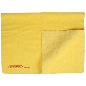 Салфетка замша искусственная 64*43см SKYWAY большая в тубе c микрофиброй гибридная YAMATO