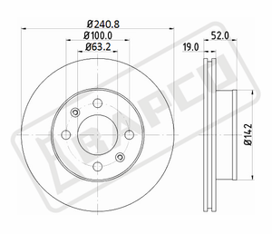 Диск тормозной передний вентилируемый BD0099 bd0099 Bapco