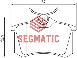 Колодки тормозные дисковые SEGMATIC SGBP2553 1J0698451,1J0698451B Колодка торм диск зад Volkswagen P sgbp2553 Segmatic