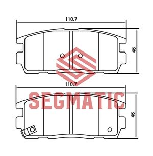 Колодки тормозные дисковые sgbp2638 Segmatic