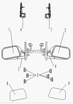 УГОЛОК ЗЕРКАЛА БОКОВОГО ПРАВЫЙ GL VISION 1067000160 Geely