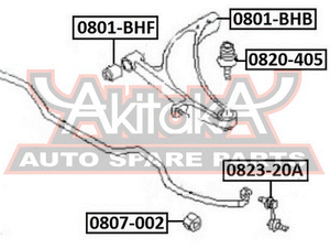 Стойка переднего стабилизатора для Subaru Legacy Outback (B12) 1998-2003 082320a Asva