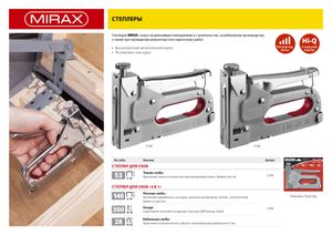 MIRAX  X-53, тип 53 (A/10/JT21) 23GA (4 - 14 мм), стальной степлер (3144)