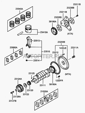 Шатун двигателя HYUNDAI ACCENT (ТагАЗ) DOHC/SOHC /ELANTRA 04-06 1,6 2351026001 Hyundai-Kia