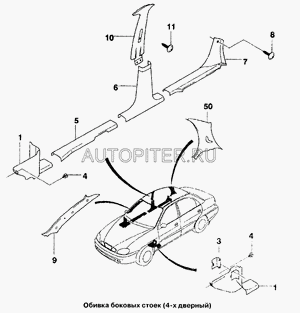 Панель порога кузова 96235969 General Motors