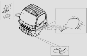 Фара противотуманная Фотон (Foton) 1031,1039 (BJ493/ISF) левая 1b18037100050 Foton