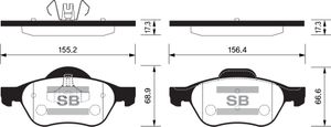 Колодки тормозные передние SP1414 sp1414 Sangsin