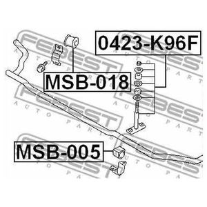 Втулка стабилизатора MITSUBISHI PAJERO D=24.5 96-0 MSB005 Febest