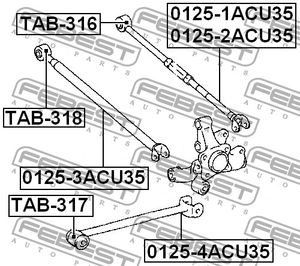 Сайлентблок рычага TOYOTA CAMRY 06-/LEXUS RX300/RX TAB317 Febest