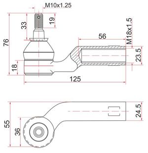 Наконечник рулевой левый для Mazda Mazda 5 (CW) 2010-2016 stbp4l32290 Sat