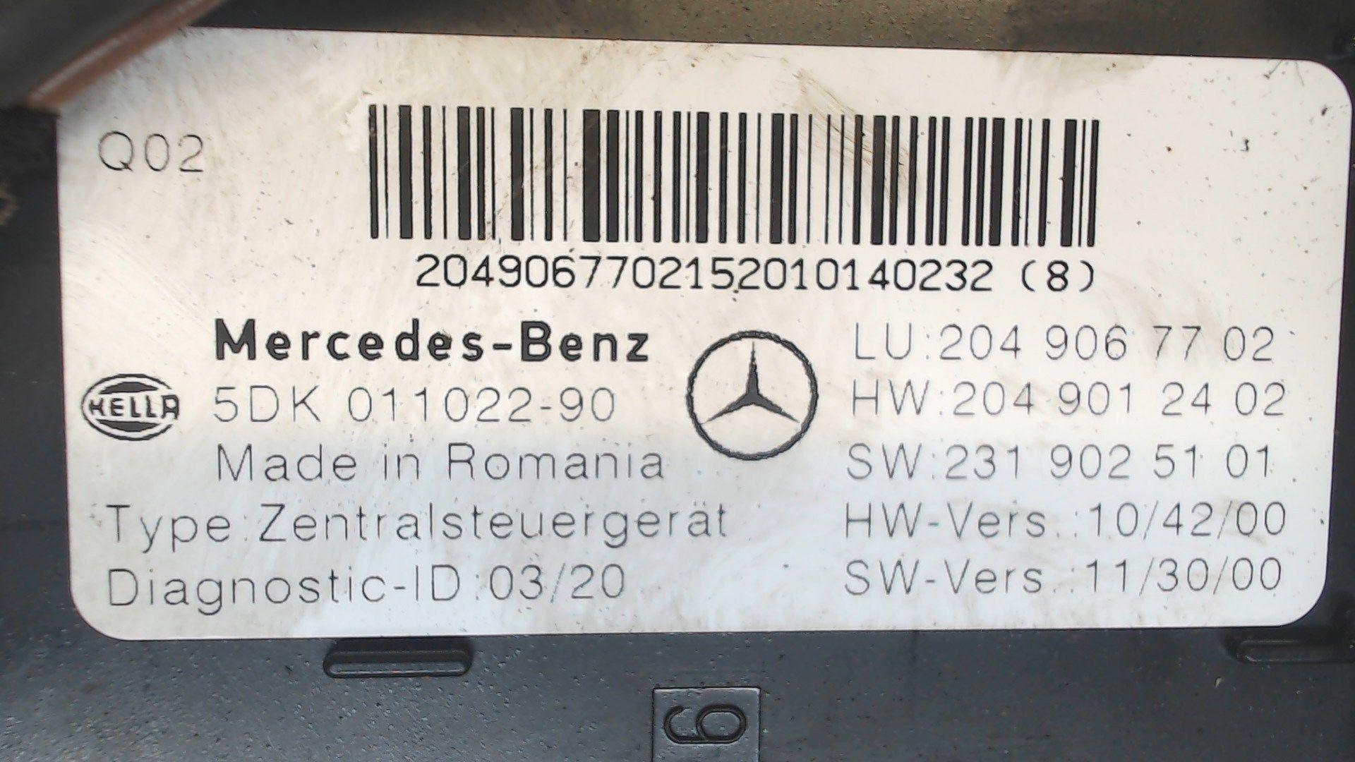 Б/У ориг. 2049067702 Блок предохранителей Mercedes C W204 2007-2013, 2049067702, 2049012402, 2319025 by3c8014699 Б/У запчасти