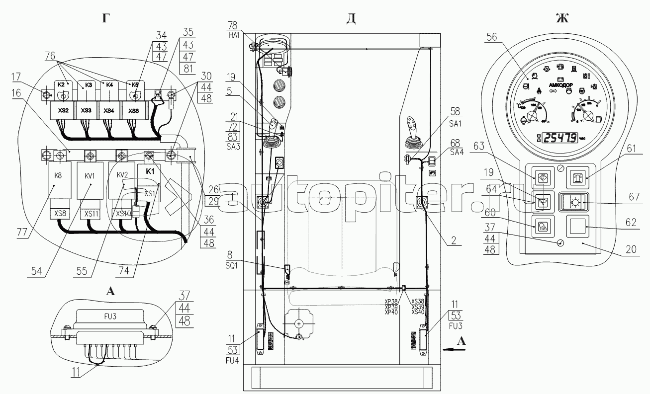 Электросистема кабины 211.50.18.000 и 211.50.18.000-01