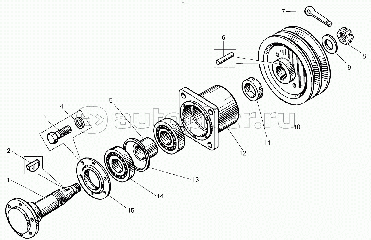 Привод вентилятора (548А-1308030, 548А-1308031);Fan drive