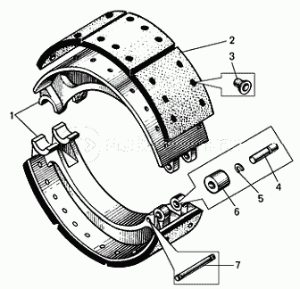 Детали колесного тормоза БелАЗ-7540А, БелАЗ-7540В