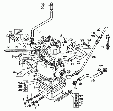 Установка компрессора пневматических тормозов БелАЗ-7540А, БелАЗ-7540В