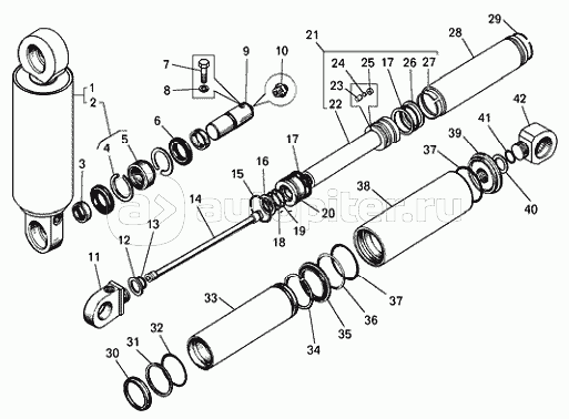 Цилиндр опрокидывающего механизма БелАЗ-7540А, БелАЗ-7540В