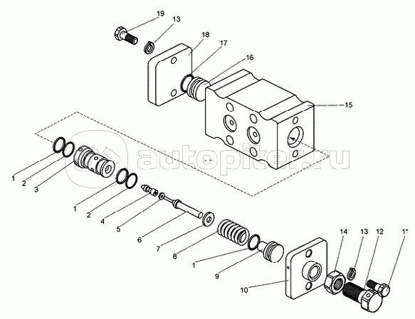 Клапан вспомогательный БелАЗ-7540А, БелАЗ-7540В