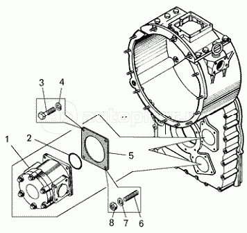 Установка насосов БелАЗ-7540А, БелАЗ-7540В