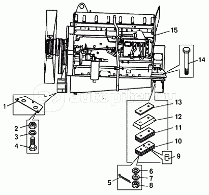 Установка двигателя на самосвале БелАЗ-7540К