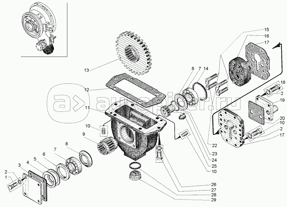 Редуктор промежуточный (ДЗ-98.10.06.000-09)