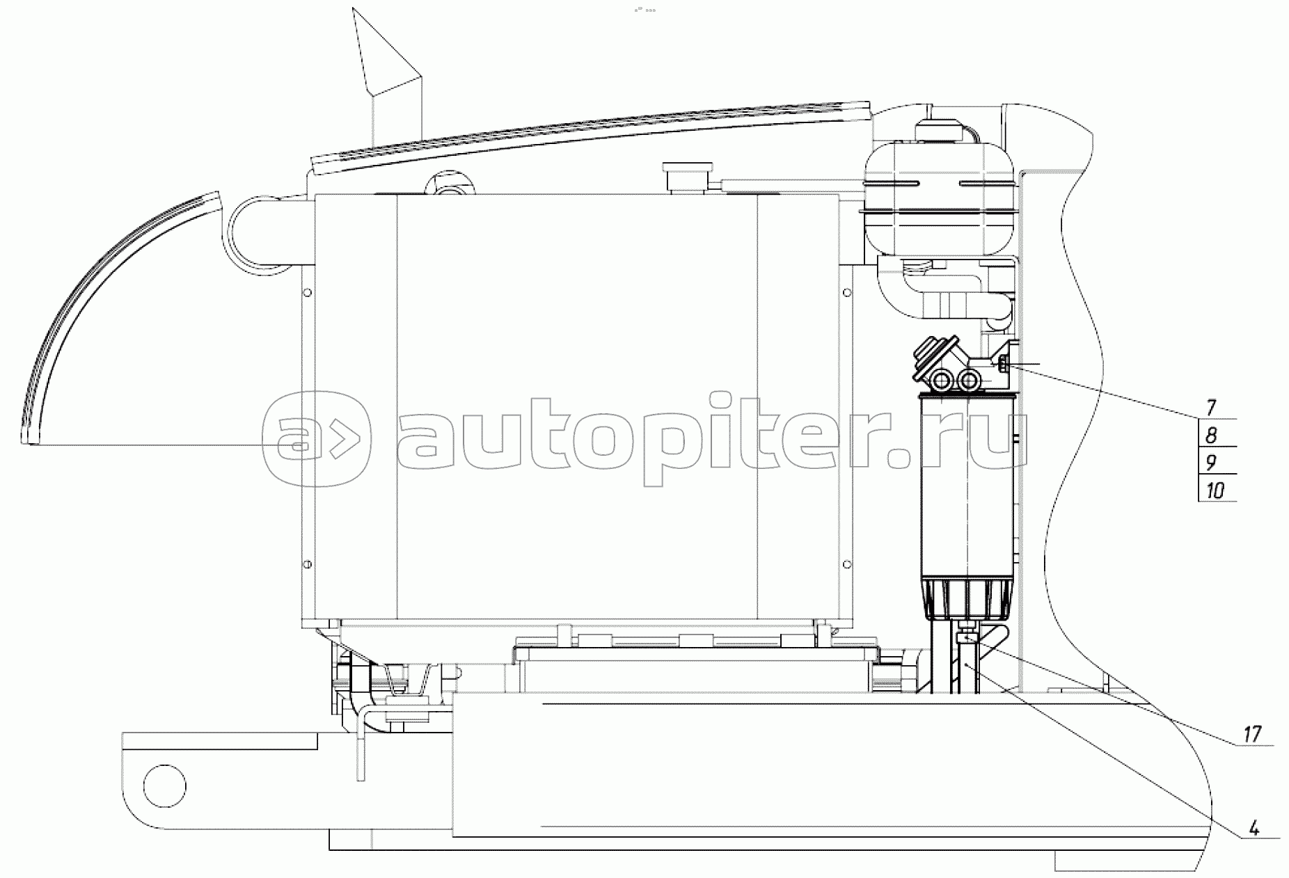 Установка топливопроводов 160-00-28.05.000
