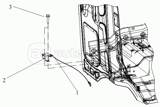 Замок инструментального ящика и оттяжка боковой обшивки