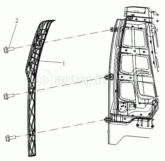Декоративный кожух задней боковой обшивки