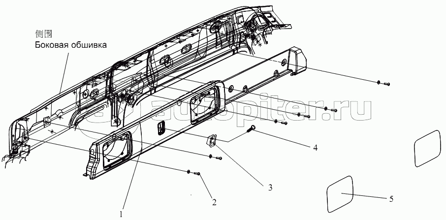 Блок облицовки крышки (II, плоская крышка)