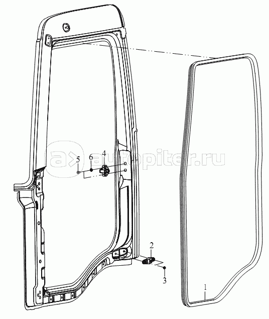Кольцо замка, гнездо фиксатора и наружный штабик двер